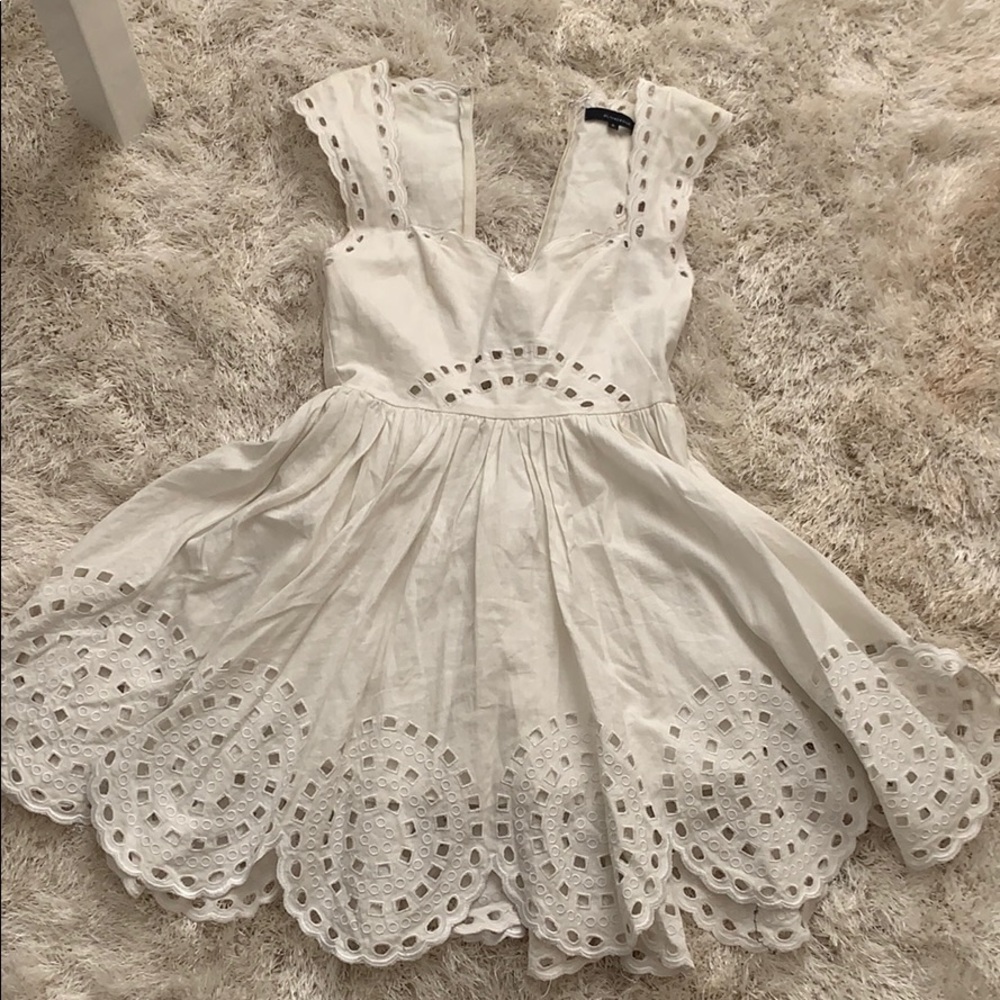 Olivaeous White Linen Dress